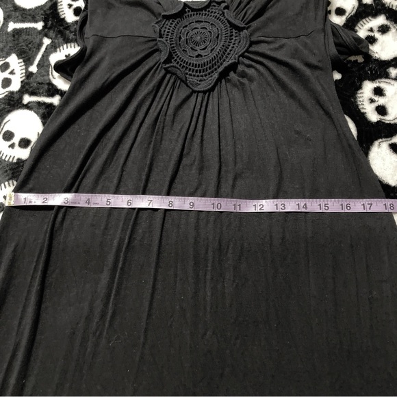 LILY MORGAN Black jersey maxi dress ~ Boho goth SMALL MEDIUM sleeveless sundress - Picture 9 of 15
